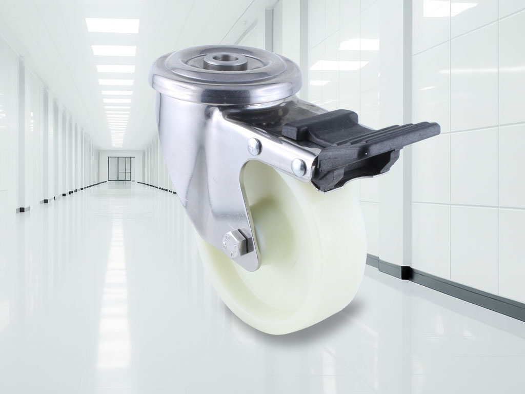 Hygienic Ditherm LTW high temp castor, bolt hole