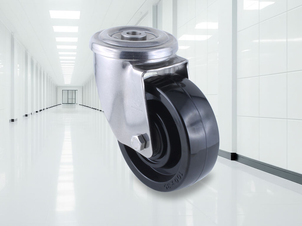 Hygienic Termotex bakery castor, bolt hole