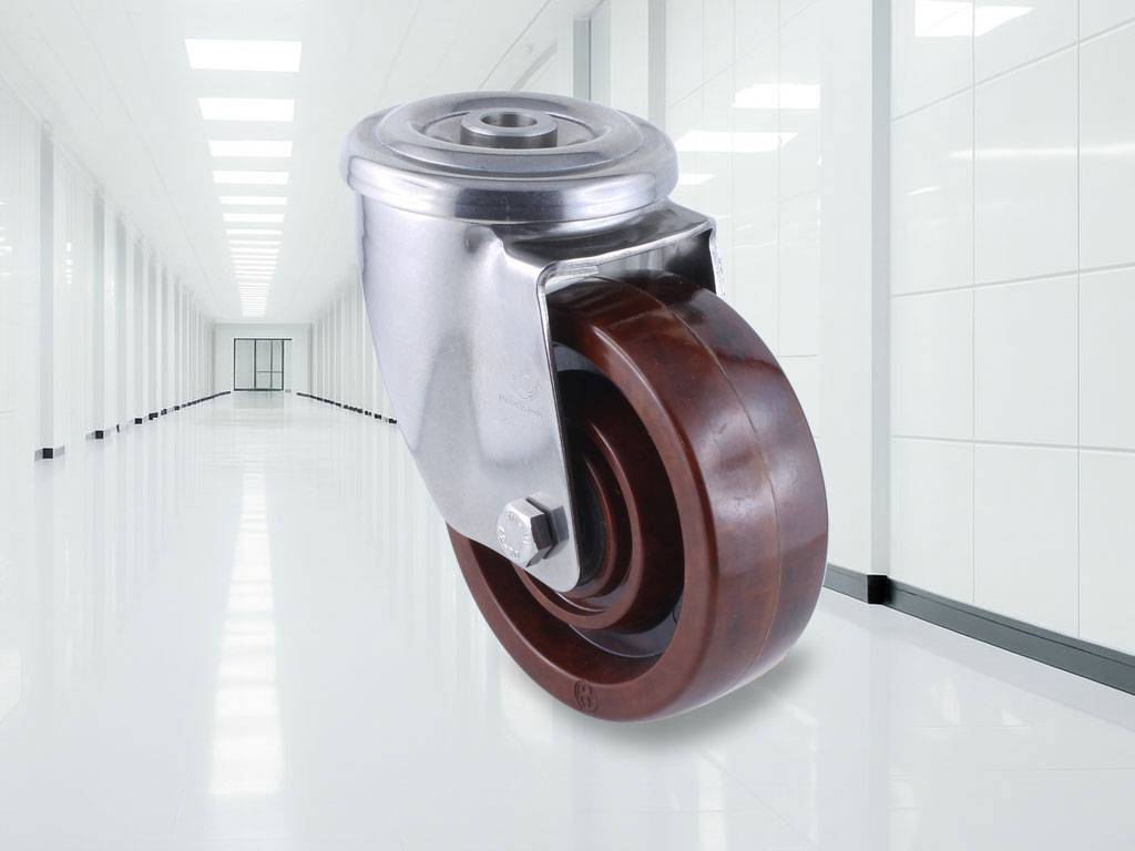 Hygienic Ditherm STW high temp castor, white version